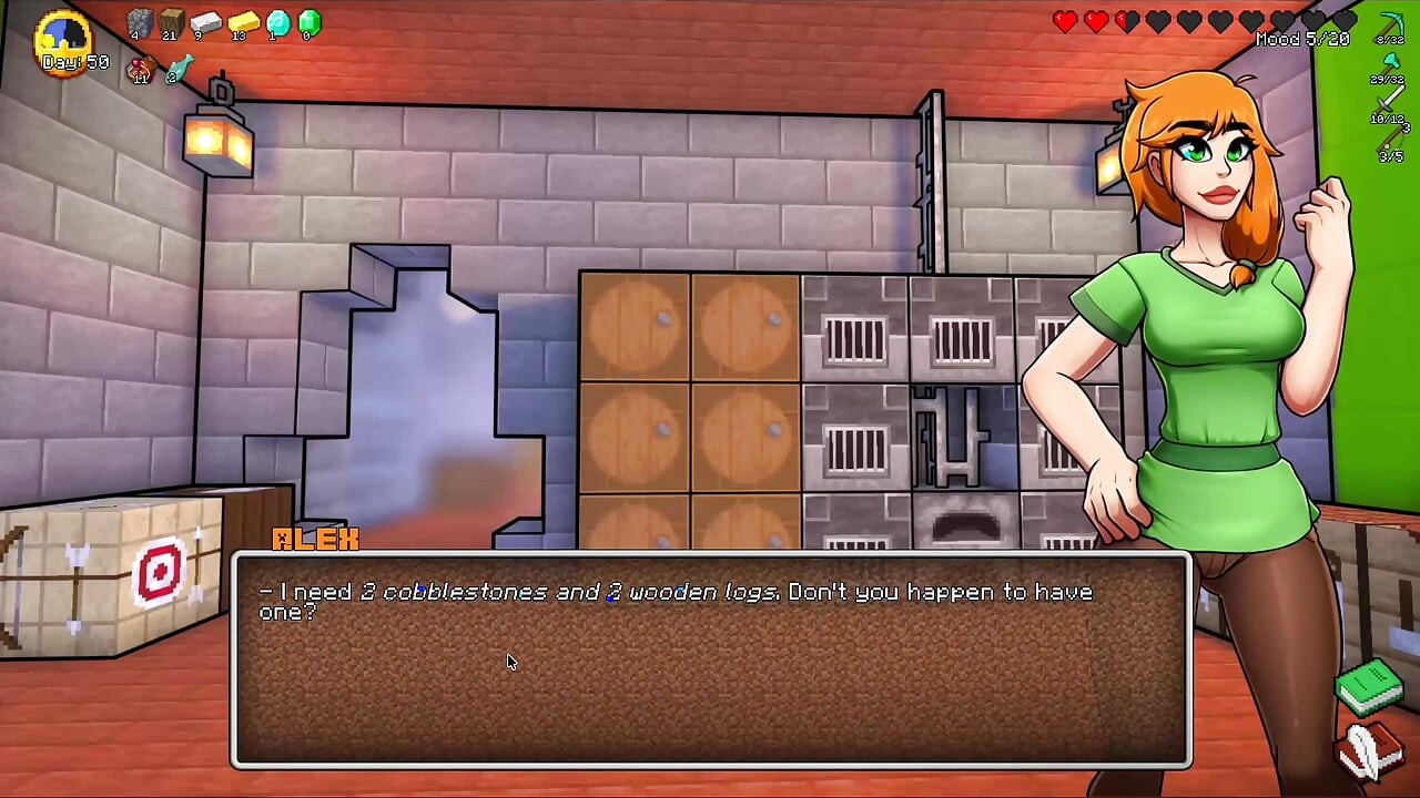 HornyCraft Minecraft Parody - Jenny Gives Steve a Hot Footjob for a Diamond! (Hentai Game Gameplay)