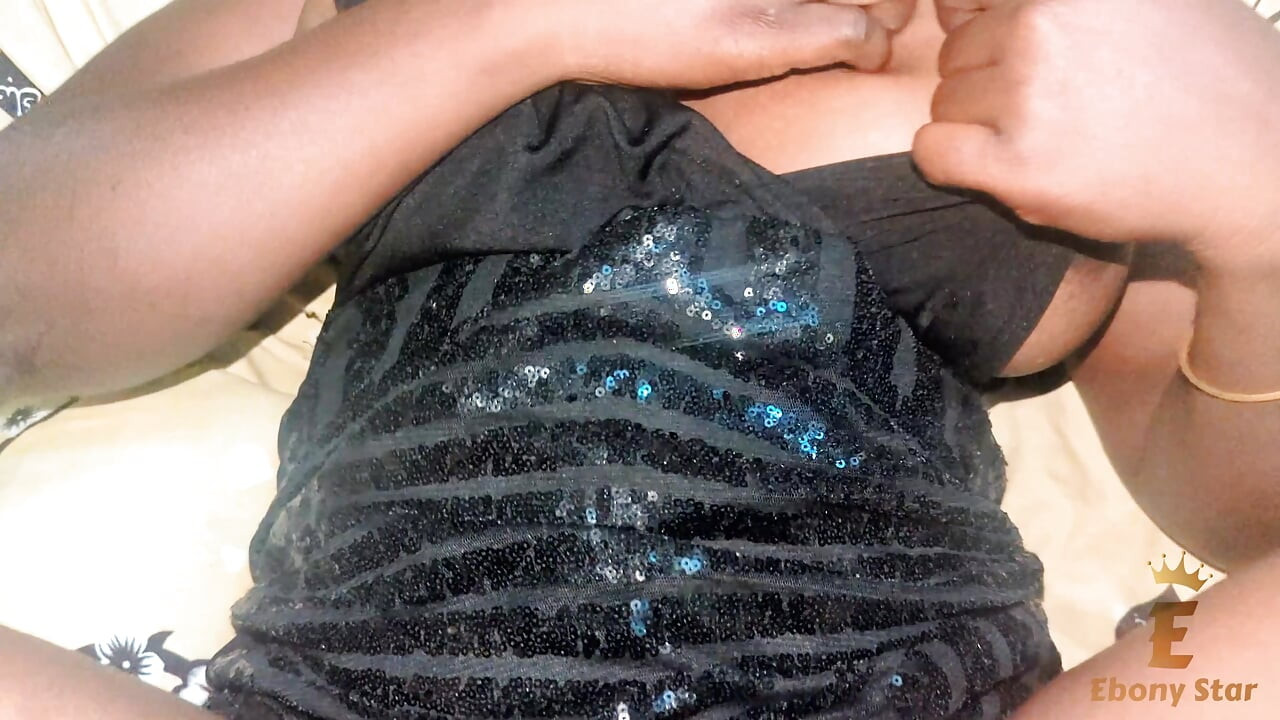 Young African woman wants to be unwrapped as a birthday present