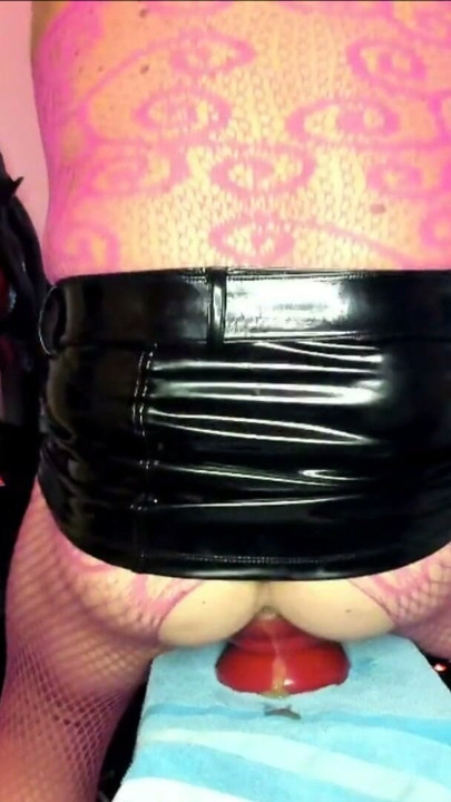 Crossdresser Slut gapes his hole with huge Plugs | Clip 1