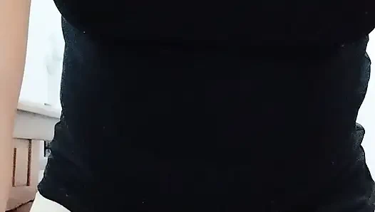 She dances and displays her charms