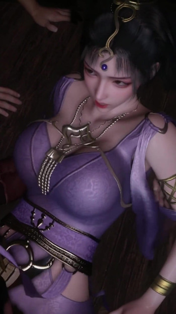 3D Vruća Azijka u Seksi Haljini Ima Prvi Put Grupnjak Seks