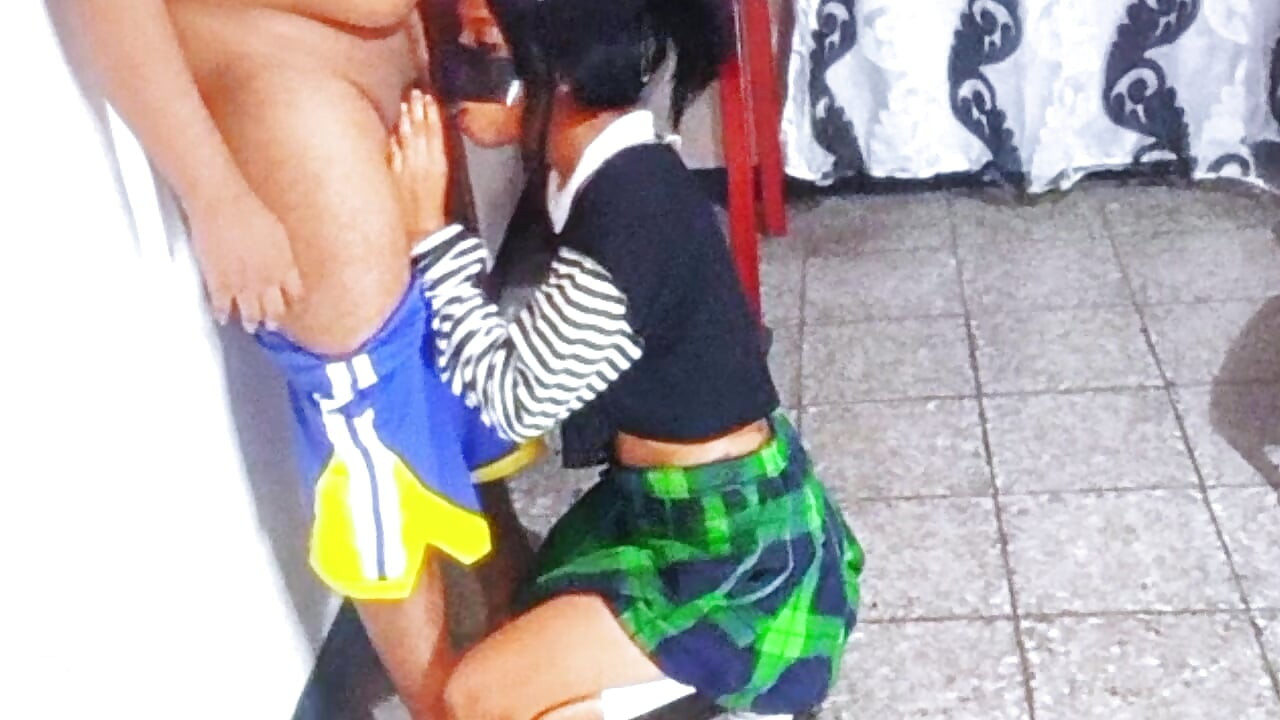 Petite schoolgirl goes to a hotel with her math teacher after school
