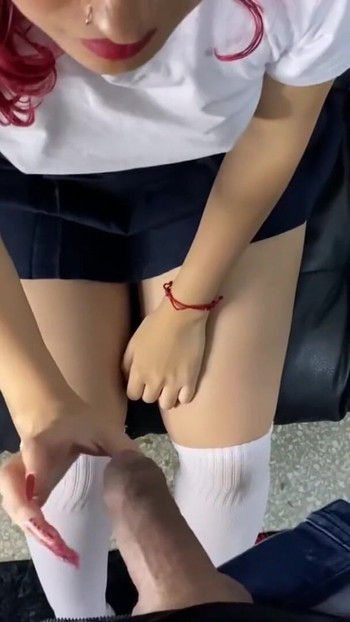 Must-see moment from "My stepdaughter in her new uniform I'm teaching her how she sees kissing since she wants to learn"