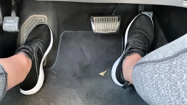 Pedal Pumping in Tennis Shoes by Ivys Feet