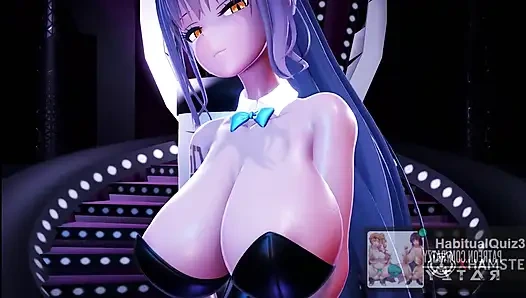 MMD R18 Karin Tsunodate Ah да Oppai зайчик большие сиськи хочет анал 3D хентай трах дилдо, глотание спермы
