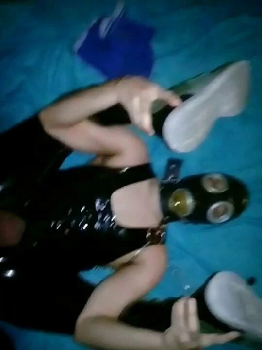 Master fucking His sub in latex rubber