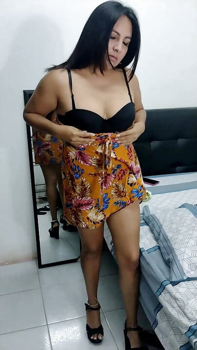 My husband's step cousin goes into her room so that he can fill her panties with milk and then go out with them to the street