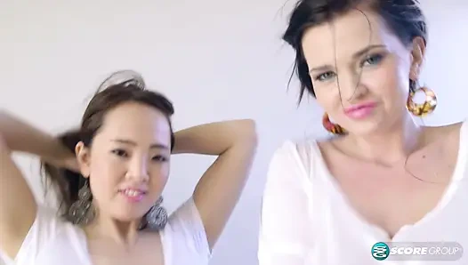 Hitomi and Sha Rizel go tit-to-tit