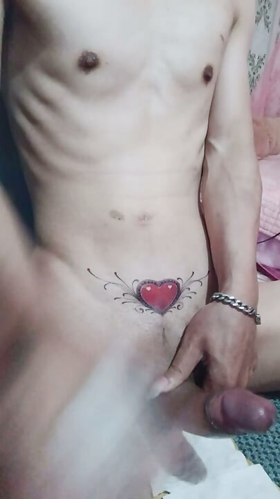 I love to masturbating with my fat big cock