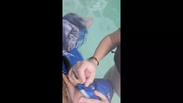 Public pool handjob