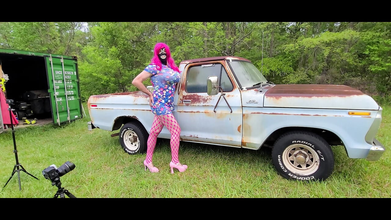 Giant Fake Tits Crossdresser Bts Photo Shoot Masturbation