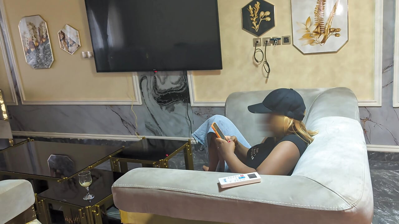 Real Stepsister Caught on Phone : Brutal Couch Pounding and messy Creampie