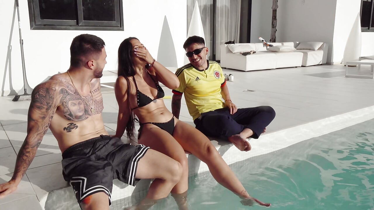 Our Friend Asks Us About Our Hobbies and If She Can Suck Our Cock - Nuria Millan