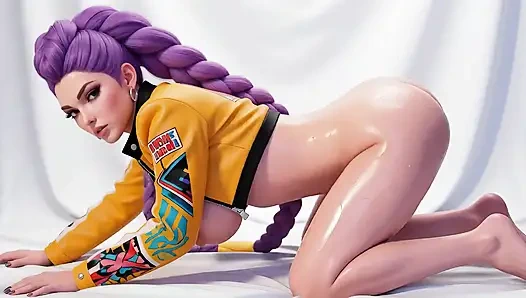 KPOP şeytan avcılarından Rumi çıplak dans ediyor (çizgi film 3d ai) 01