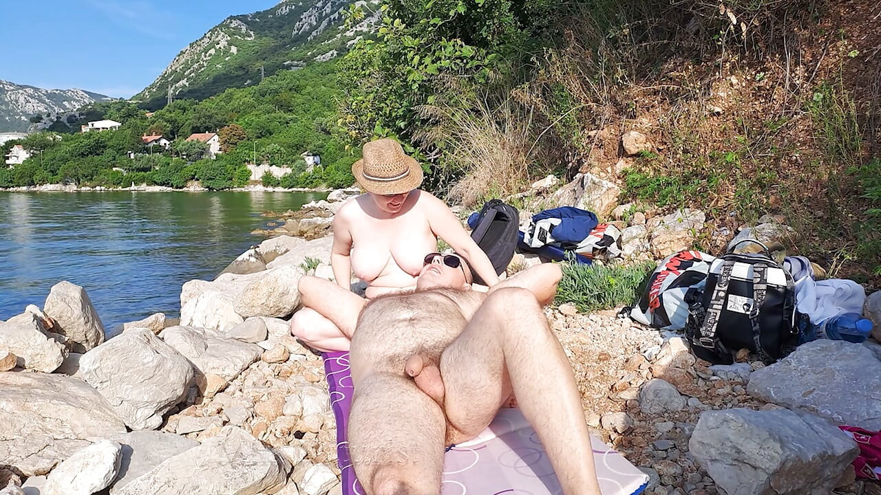 Real Couple Naked Massage on Secluded Beach