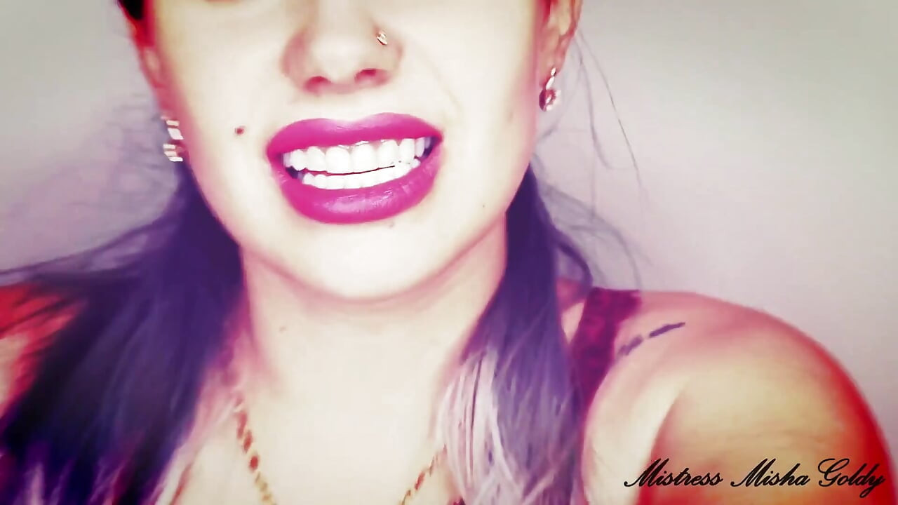 Worship my lips, loser symbol and middle finger! Humiliating JOI