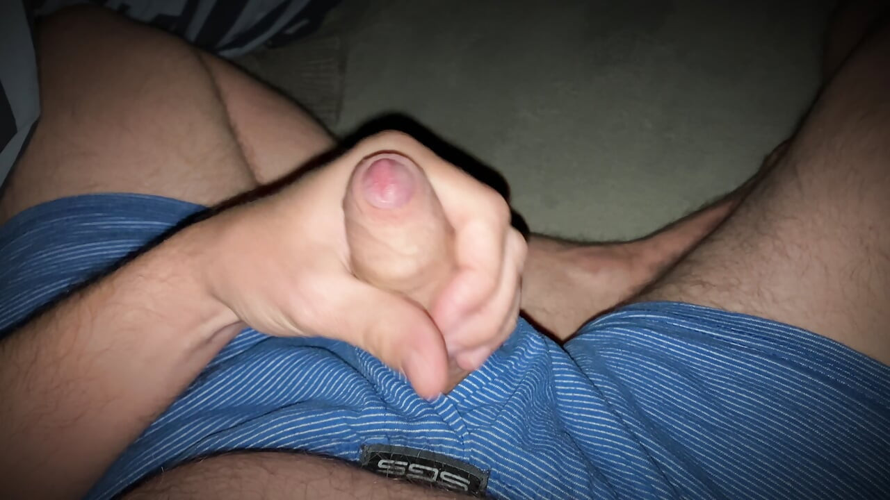 I wore open crotch lingerie under my boxers all day - Now it is time to masturbate and release the pressure - POV