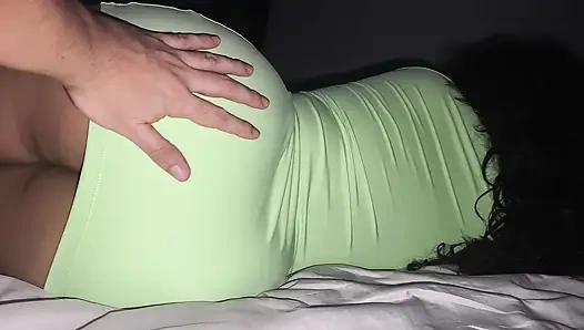 Stepmom in a short dress seduces her stepson and ends up him in the middle of noche.mp4