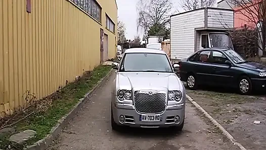 Nasty brunette French wife sucks dick in the back office