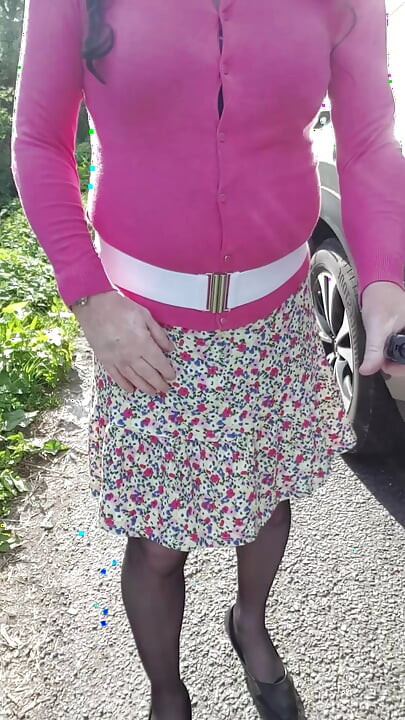 Just parked in layby, a little view of my panties