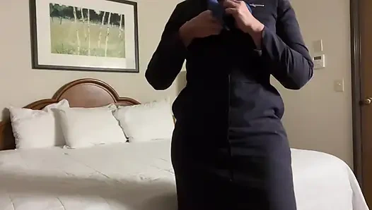 Fa Fiona Has Some Fun in Her Hotel Room with a Pillow