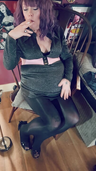 Your Good Girl, Tina Snua Chain Smokes 2 Cork Cigarettes In Pantyhose - Tip To Tailing Smoke Rings Drifting Smoker
