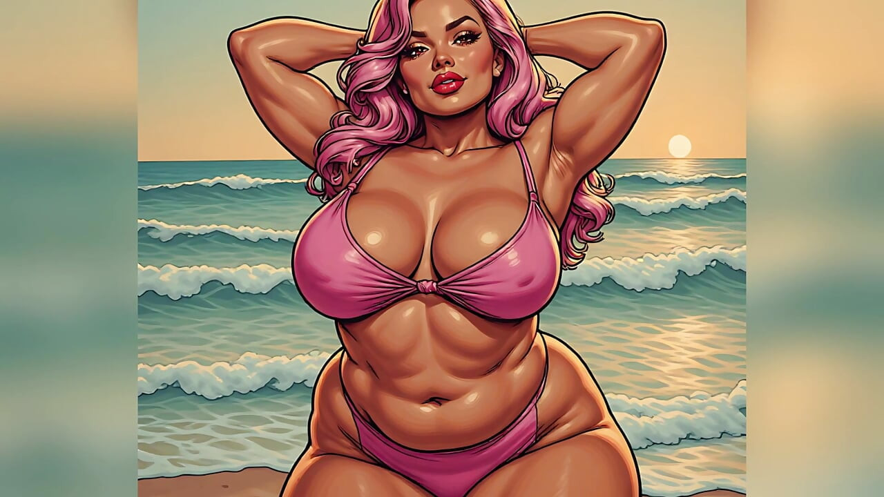 Tanned Beach Babes Ai Art