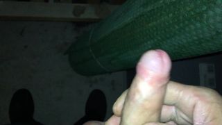 Jerk off and cum in the cellar
