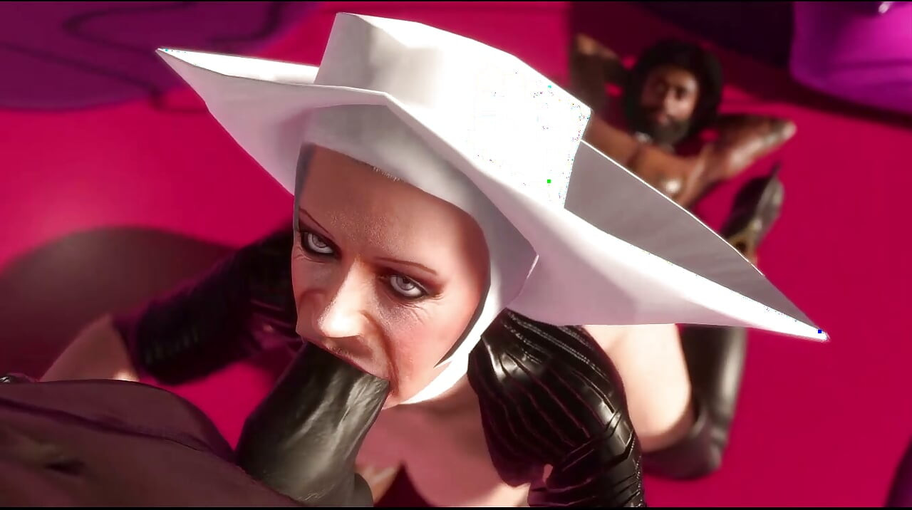 Horny Granny Nun and Strong Ebony Man