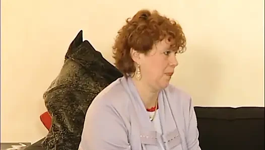 Mature Gerda and her first 3some