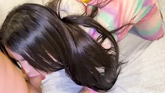 Beautiful Tender Girl Is Discovered Masturbating in Her Pajamas by Her Stepfather and He Fucks Her