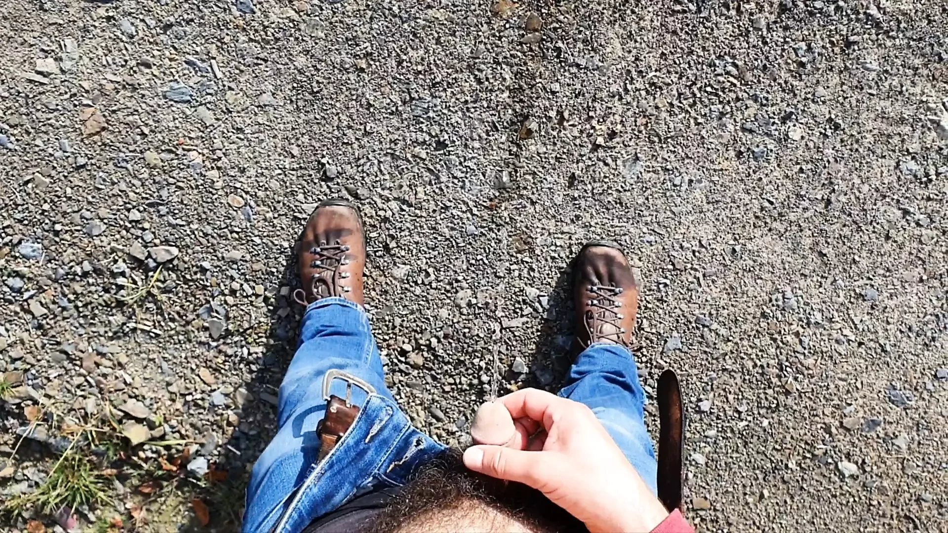 Hiking and peeing outdoor 2