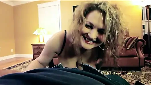 Laura Voluptuous Blonde MILF Messy Deepthroat Greedy Swallow!