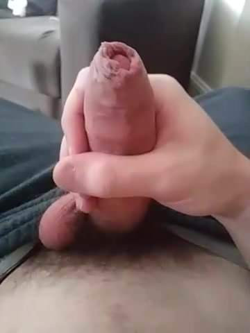 Jerkin my 9inch uncut cock