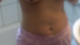 My wife bouncing small tits