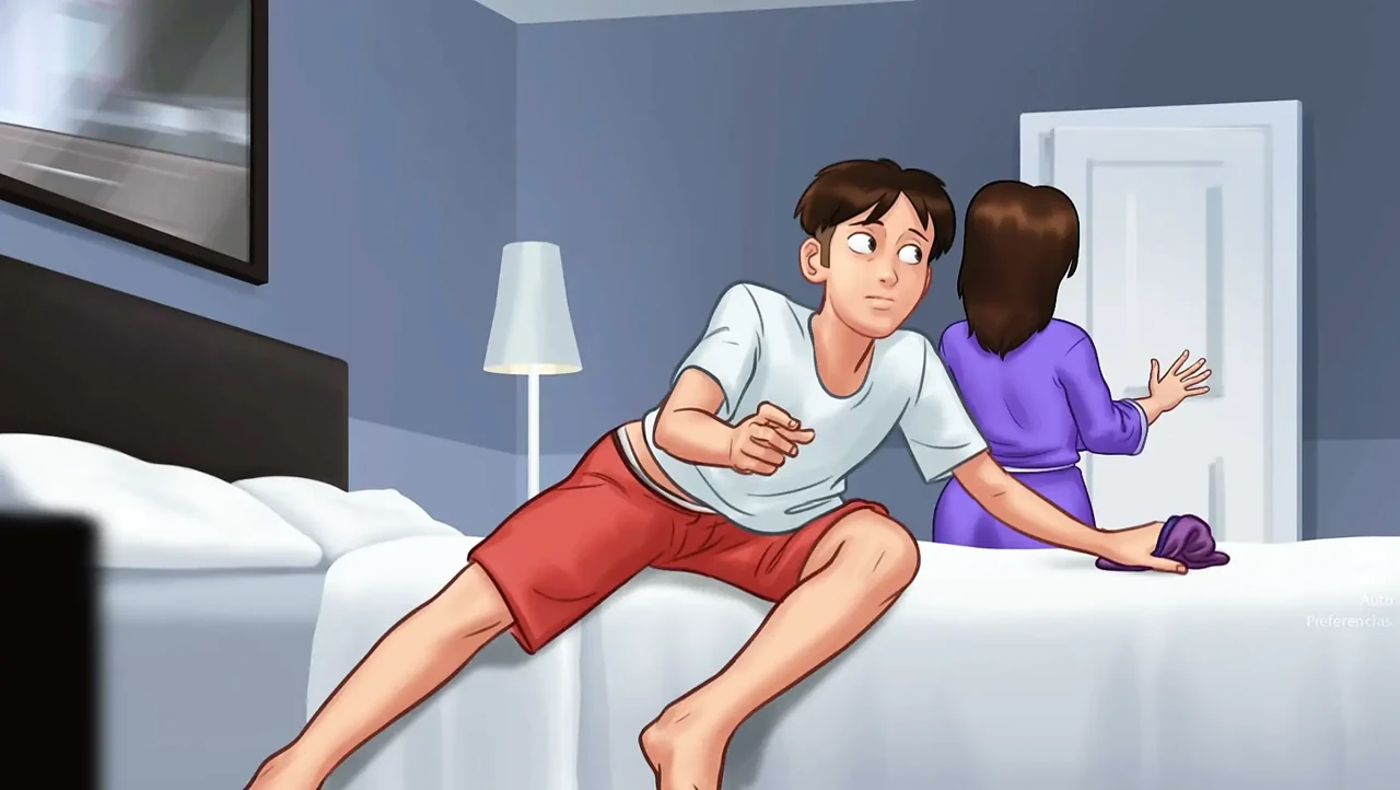 Cheating stepmom takes her stepdaughter's boyfriend away - summertime saga