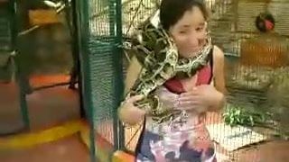 snake on neck