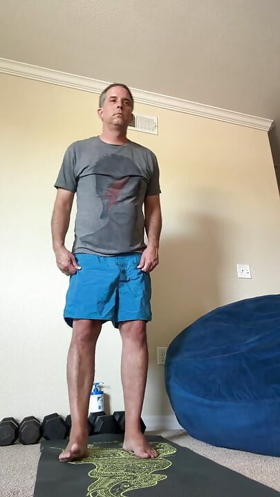 Manhã de ioga se transformando em pau pesado