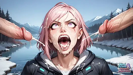 Snowbound Climax: Crimson Monster's Winter Ejaculation