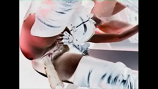 Bondage Porn of Nun and Policewoman with Hairy Pussy Fucked by Big Cocks