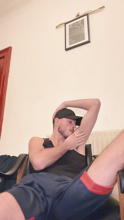 Scally Boy Tugs His Meat and Opens up His Hole