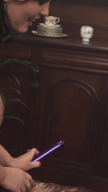 Must-see moment from "drei milf sind so cremig und besorgen es sich auf dem kostuemball"