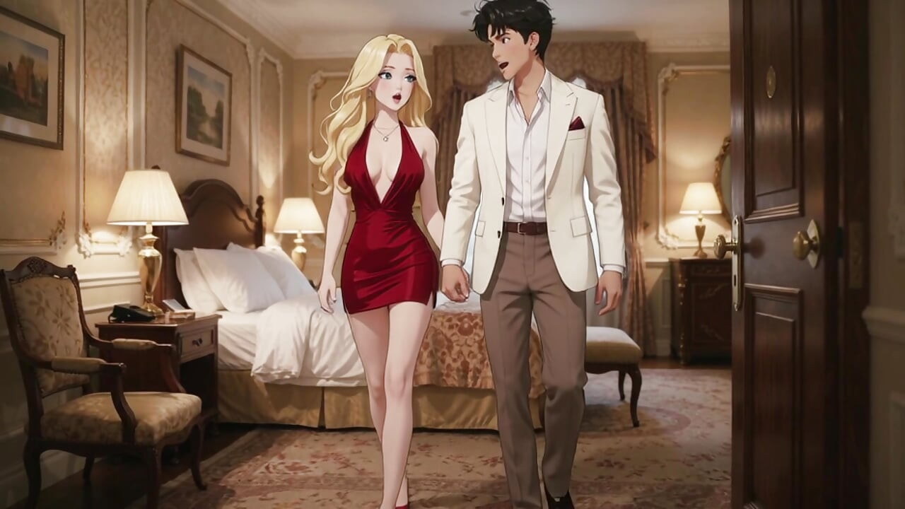 beautiful 18 year old blonde girl is amande of her best friend's boyfriend- porn in spanish- anime AI PORN
