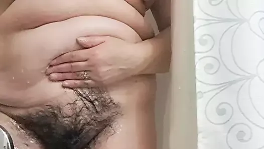 Mature milf prepares by taking a bath to go fuck her stepson and husband