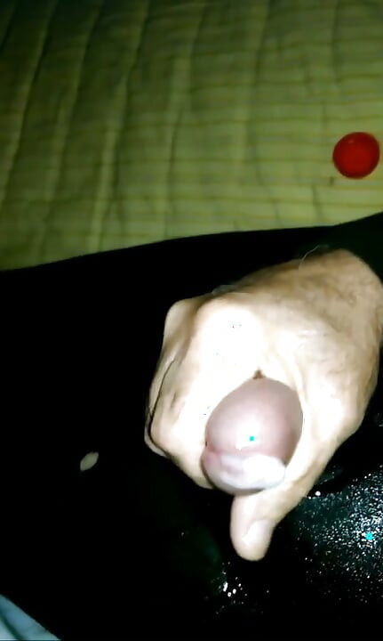 gay cd, black nylon, leather, tease, masturbate cum.