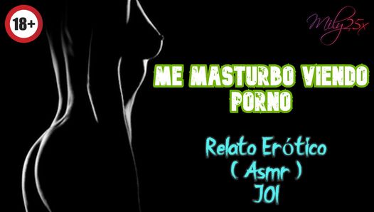Я мастурбирую за просмотром порно - эротическая история - (ASMR) - настоящее видео
