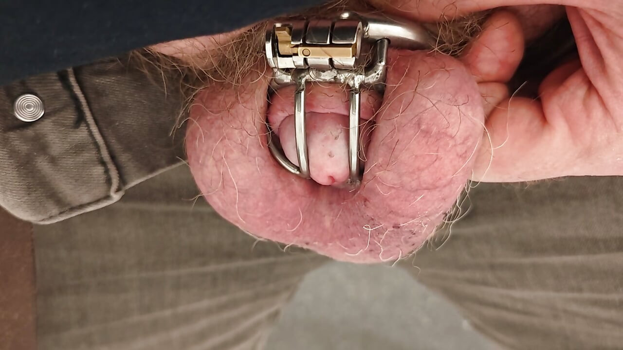 Pissing in chastity