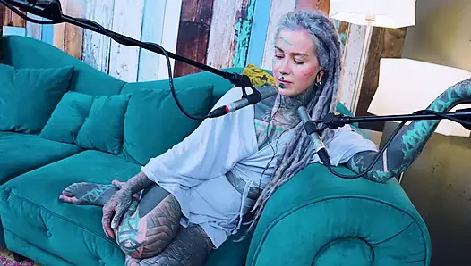 I talk about U - uncomfortable - ASMR podcast SFW talking goth skinny girl dreadlocks tattoo model inked girl