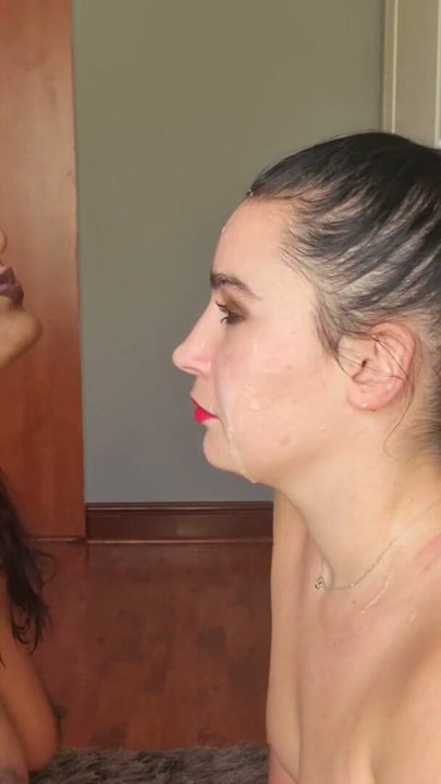 Desi slut repeatedly spitting on white whore's face | Clip 1