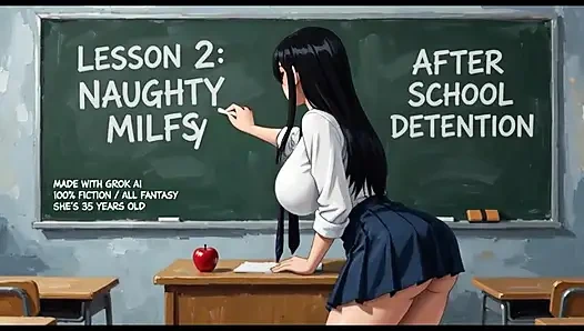 Tante seksi dengan seragam sekolah 2